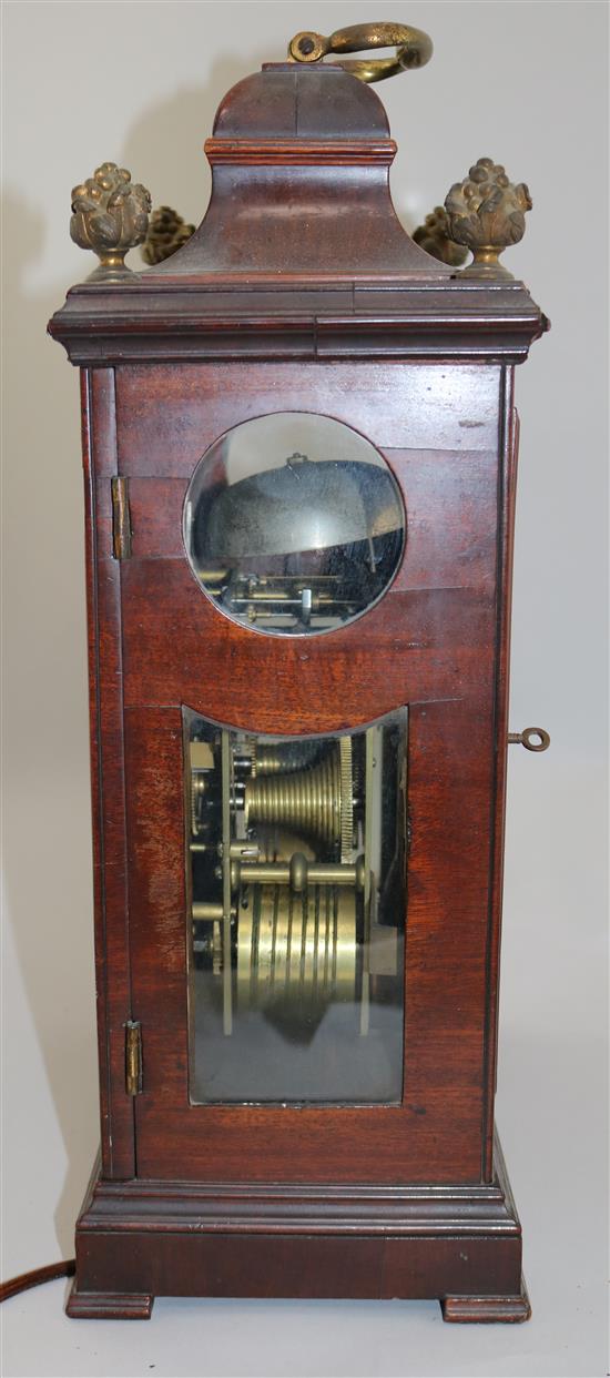 William Dorrell of London. A George III mahogany bracket clock, 18in.